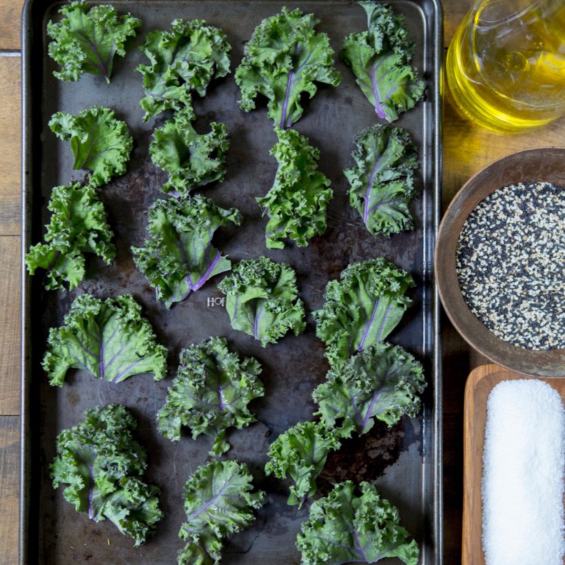 Chips de chou kale aux épices