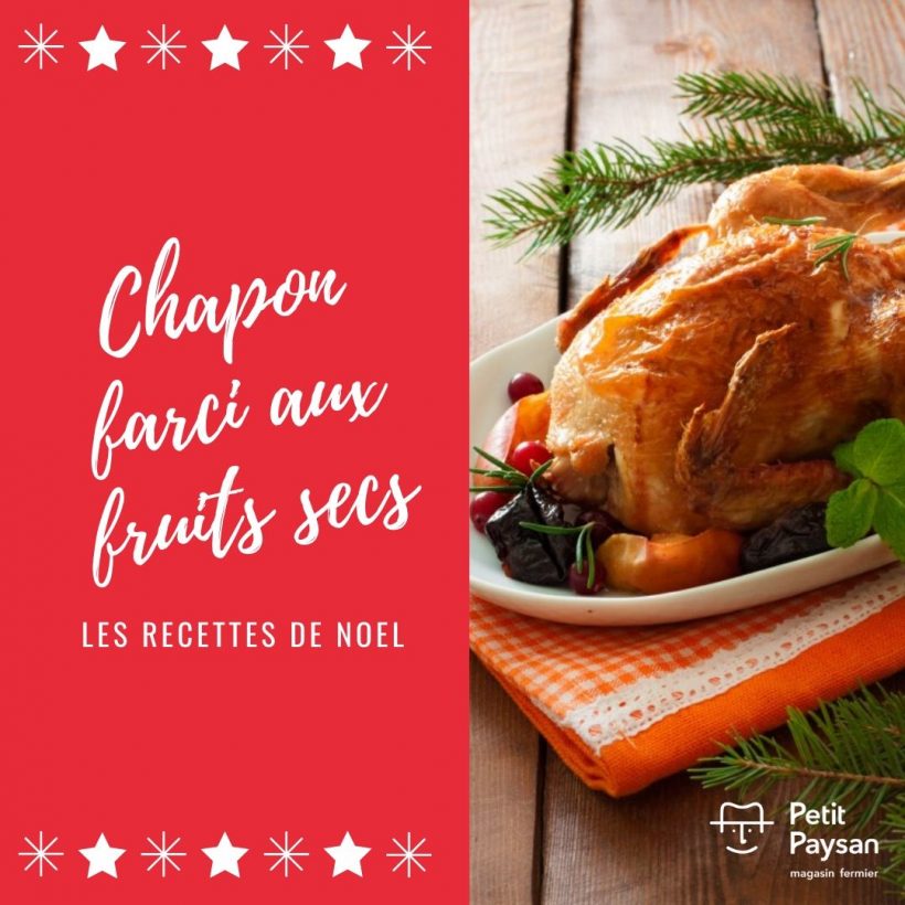 Chapon farçi aux fruits secs