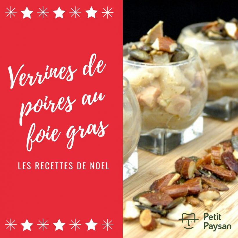 Verrines de poires au foie gras