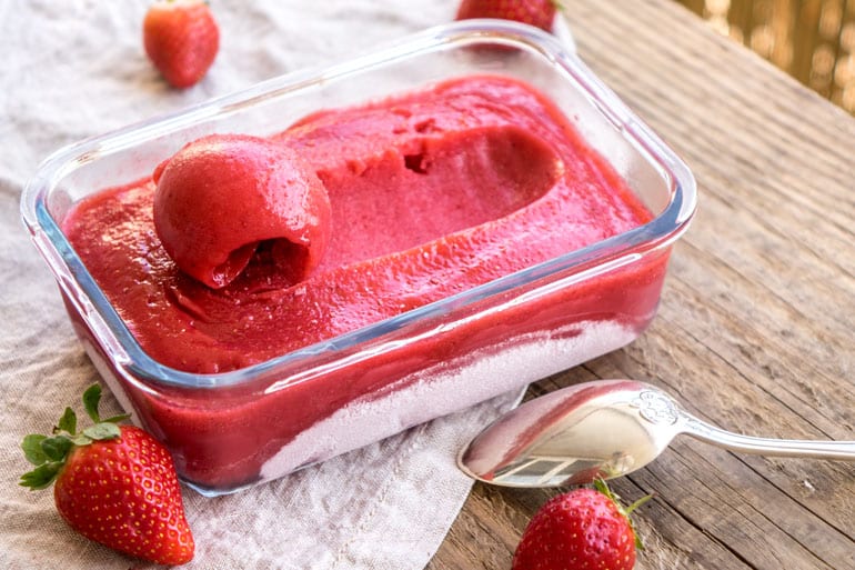 Glace à la fraise