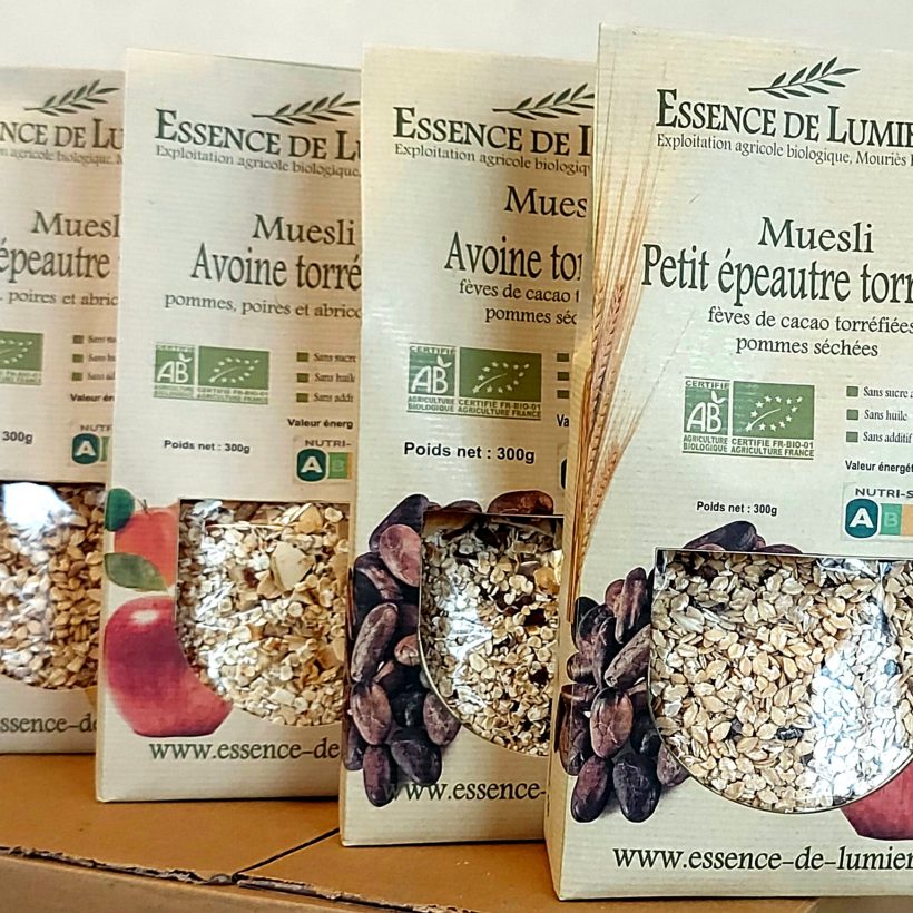 Dégustation de muesli BIO avec Essence de Lumière