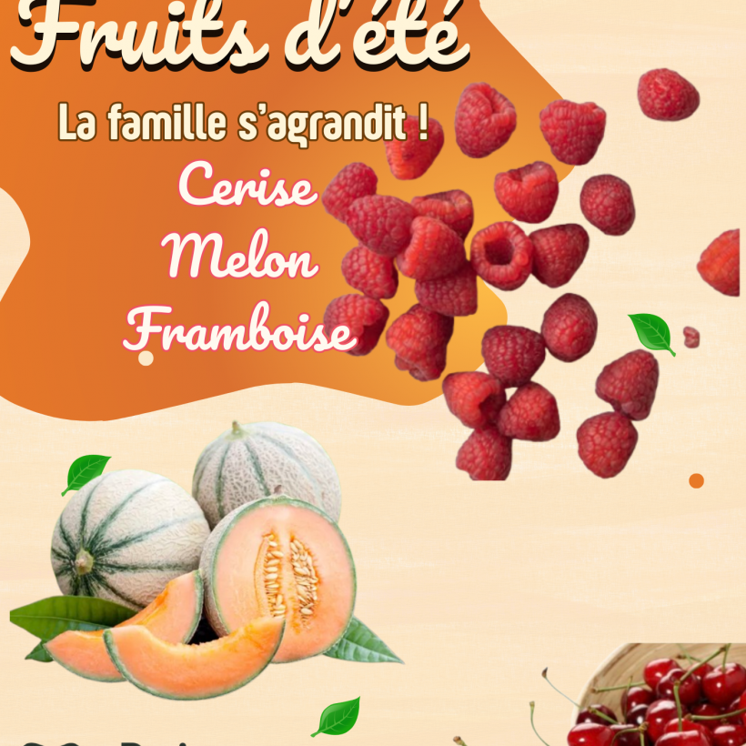 Melon, cerise, framboise… La famille des fruits s’agrandit en magasin !