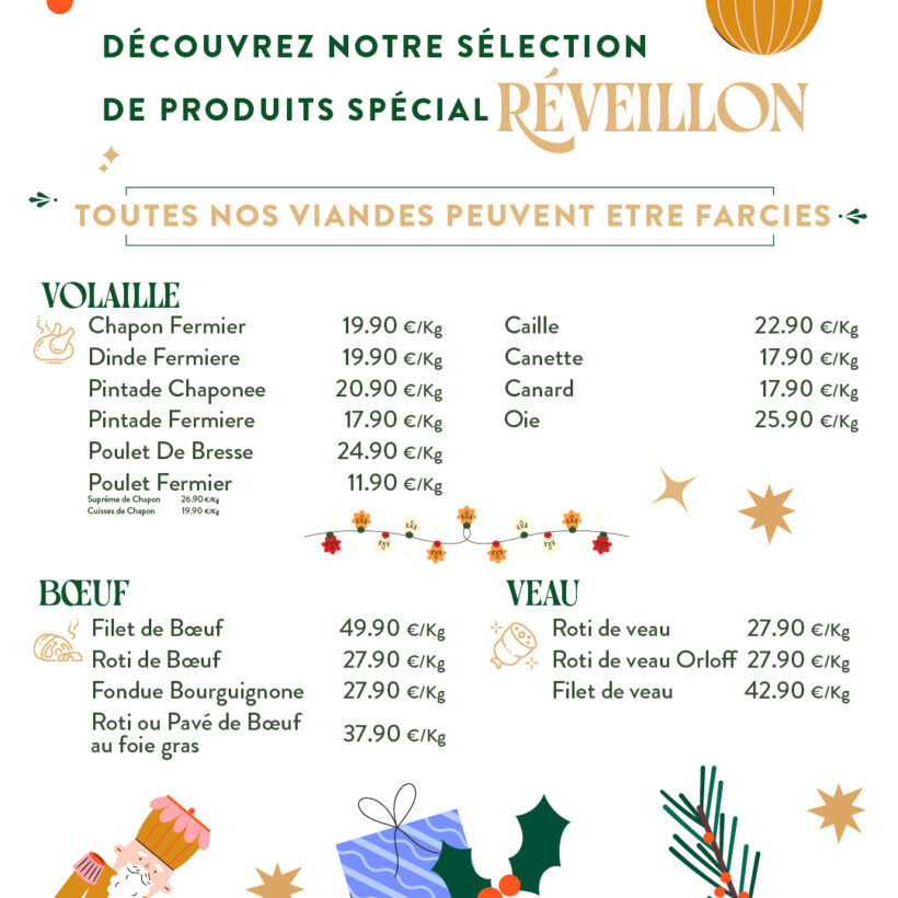 Menu de Noel